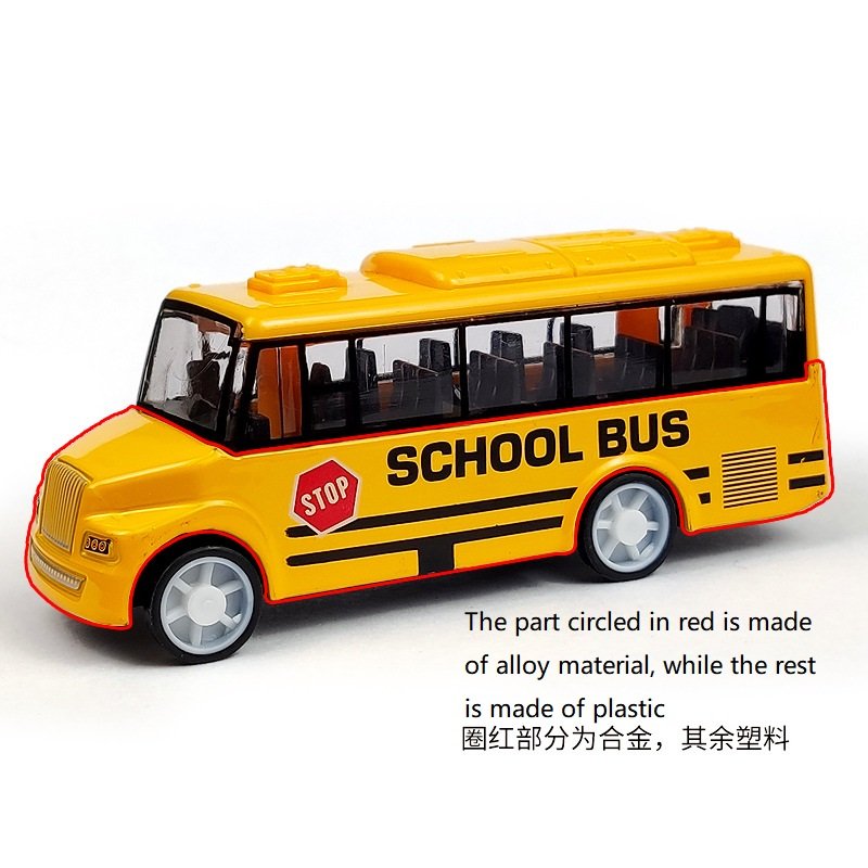 Diecast Toy Model Alloy DieCast Model Vehicle Alloy School Bus Model Car Pull Back Car Toy Vehicles for Kids