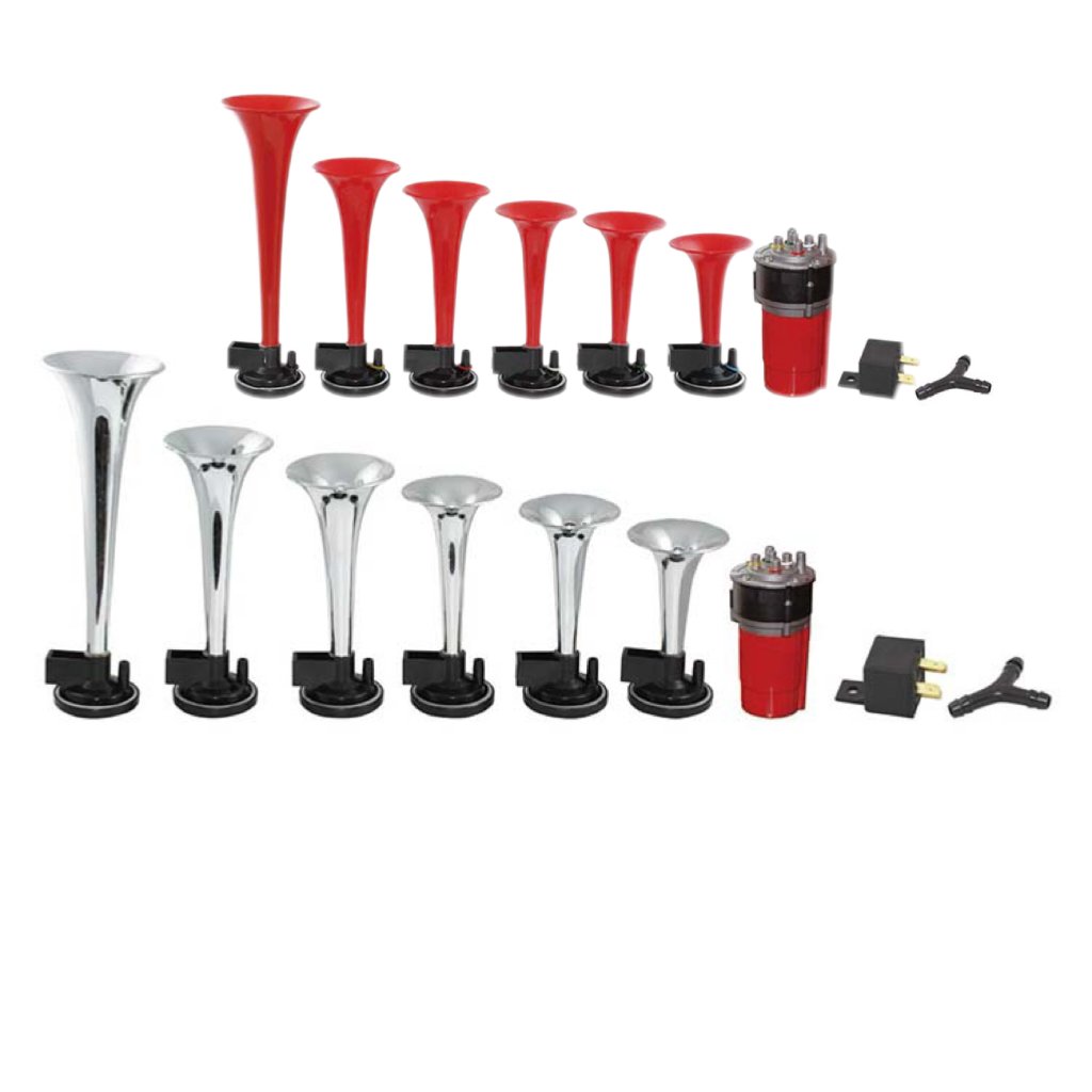 Trumpet Train Horn Kit Super Loud Air Horns with 12V 24v Air Compressor for Car Truck Ship Train Jeep SUV Truck