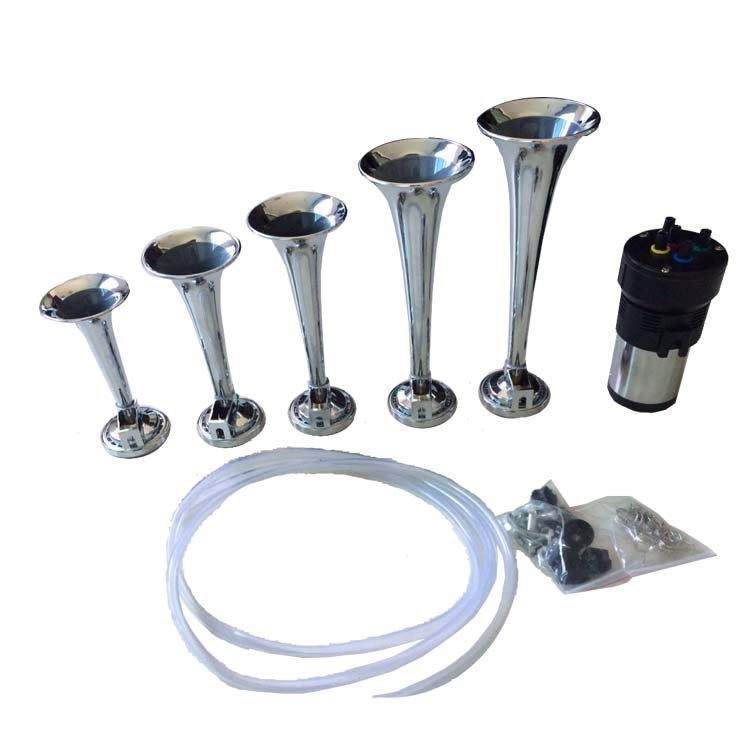 Trumpet Train Horn Kit Super Loud Air Horns with 12V 24v Air Compressor for Car Truck Ship Train Jeep SUV Truck