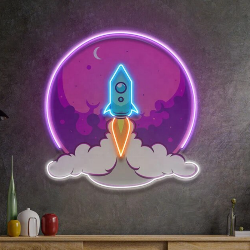 Custom Astronauts Series Spaceman 3D Printed Led Spaceman Light up Sign Light Wall Aesthetic Art Wall Decoration Signboard