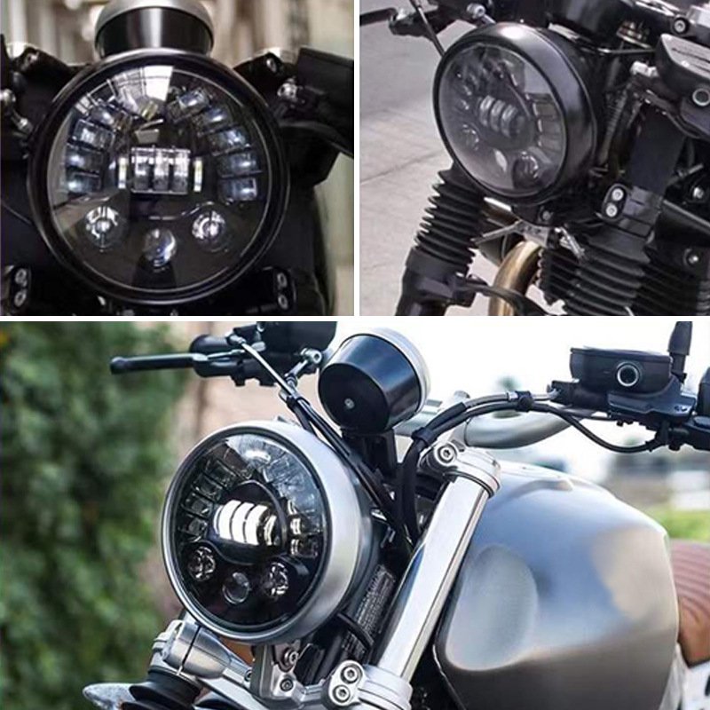 New 7 Inch 60W Round with DRL LED Spotlight Fog Running Light Motorcycle Light