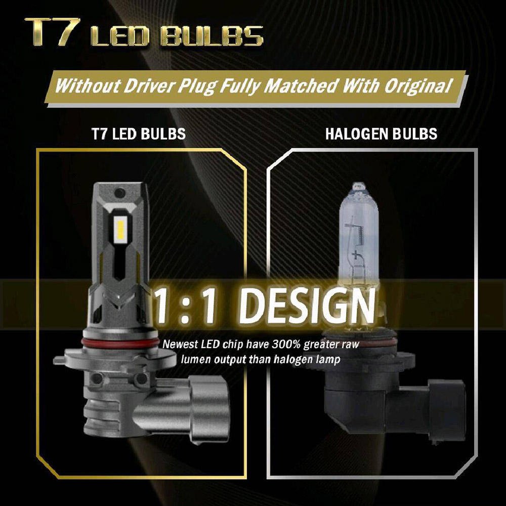 EMC New Design T7 Wireless Factory Wholesale H1 H7 H11 H4 Plug and Pay 9006 Auto Light System LED Headlight Bulbs