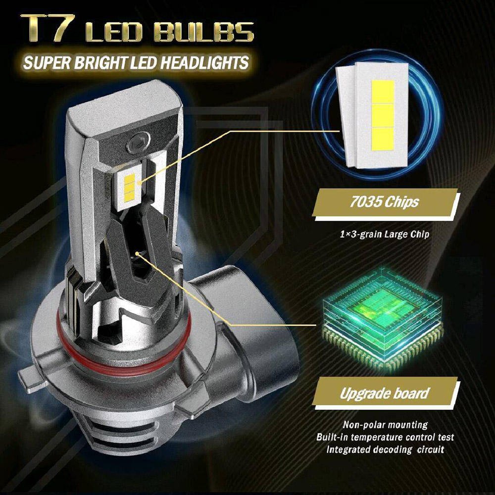 EMC New Design T7 Wireless Factory Wholesale H1 H7 H11 H4 Plug and Pay 9006 Auto Light System LED Headlight Bulbs