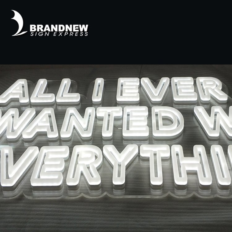 Brandnewsign Custom White Neon Light Sign for Indoor Use Home Decor Store Neon Sign