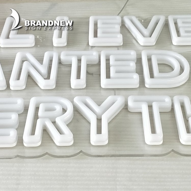 Brandnewsign Custom White Neon Light Sign for Indoor Use Home Decor Store Neon Sign