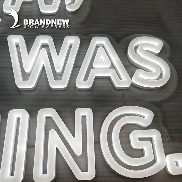 Brandnewsign Custom White Neon Light Sign for Indoor Use Home Decor Store Neon Sign