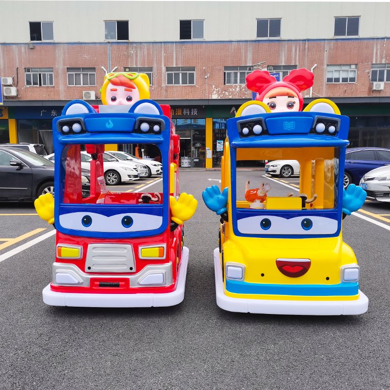 Kiddie Rides Coin Operated Children Ride on Car Kids School Bus Driving Cars Ride Big Wheels Amusement School Bus for Kids