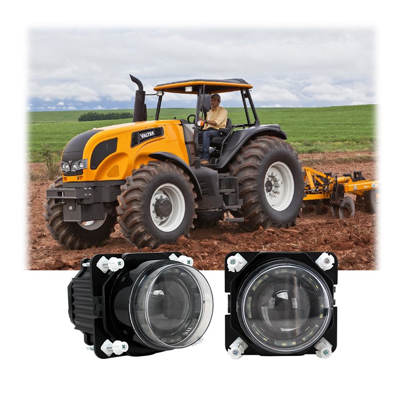 45W Hi/Lo Beam LED Headlight 90mm 3.5 Inch Tractor Bus Multi-Function LED Head Lamp with Parking Light