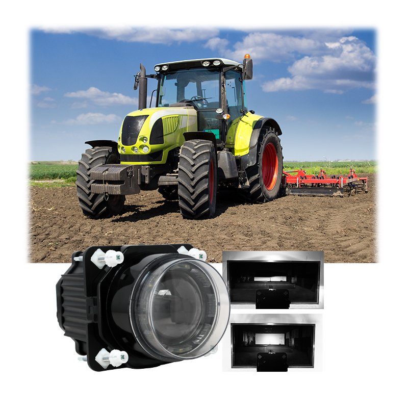 45W Hi/Lo Beam LED Headlight 90mm 3.5 Inch Tractor Bus Multi-Function LED Head Lamp with Parking Light