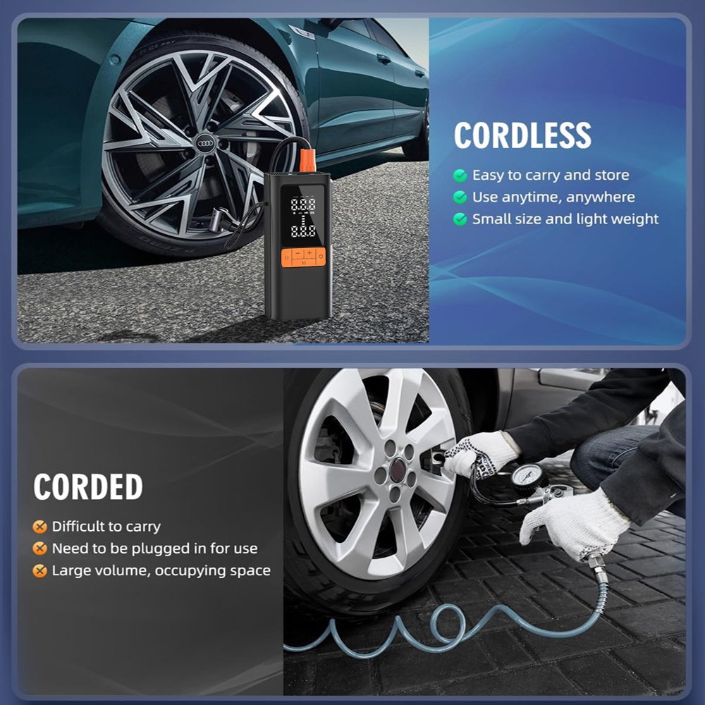 2024 New Arrival Car Air Pump Manufacturer Portable Air Pump for Car Tires Bike&Motorcycle 12V Electric Car Air Compressor Pump