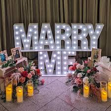 Wedding 4ft Marry Me Led Love Letter Big Light up Letters for Party 5ft Marquee Numbers With Lights