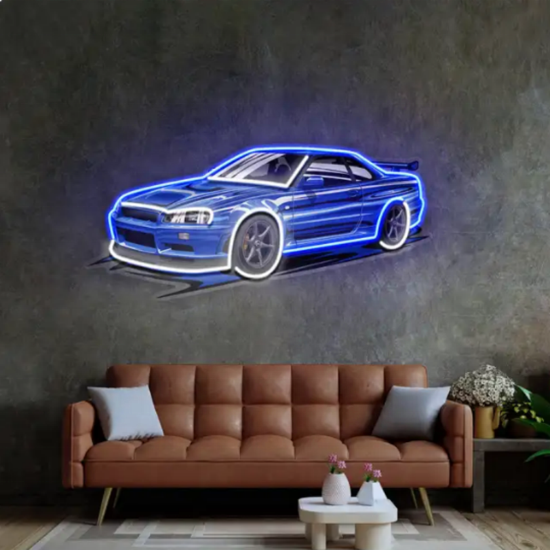 UV Printed Led Neon Sign Store Business logo Design Car Shape Led Light up Sign Signboard Design Neon Light for Wall Decor