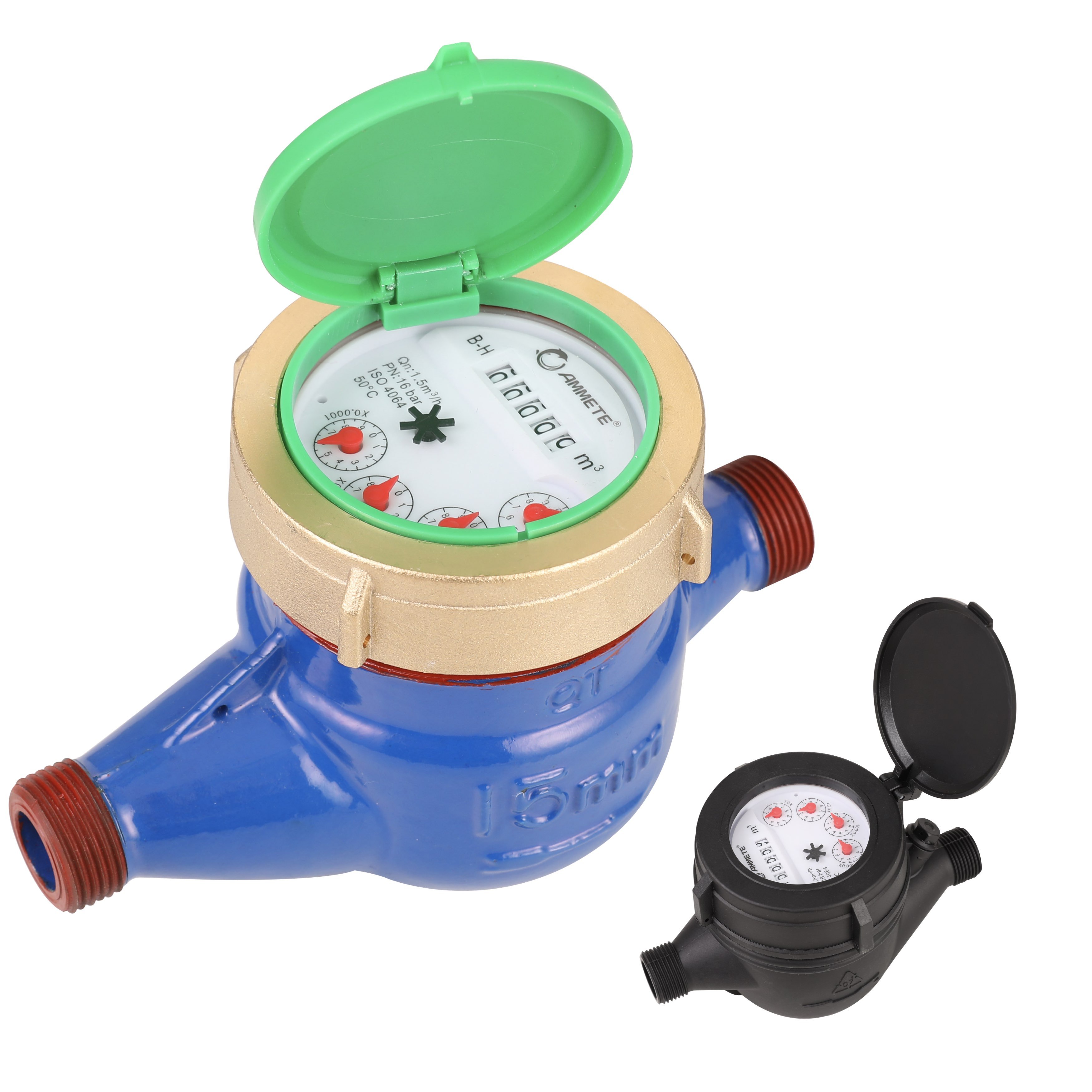Cast Iron Water Meters Multi Jet Dry Dial Register Water Meter 1/2 Inch for Household Use