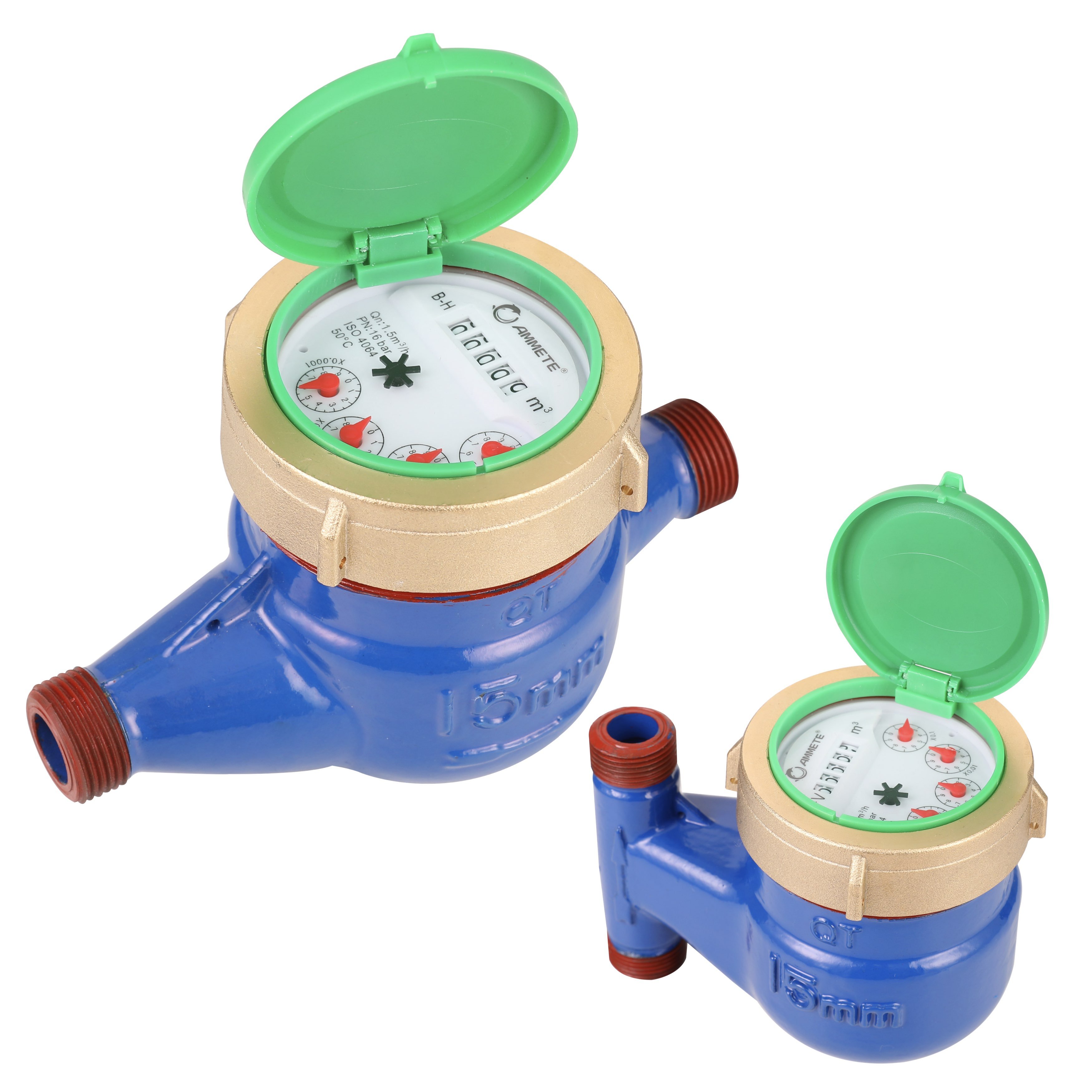 Cast Iron Water Meters Multi Jet Dry Dial Register Water Meter 1/2 Inch for Household Use