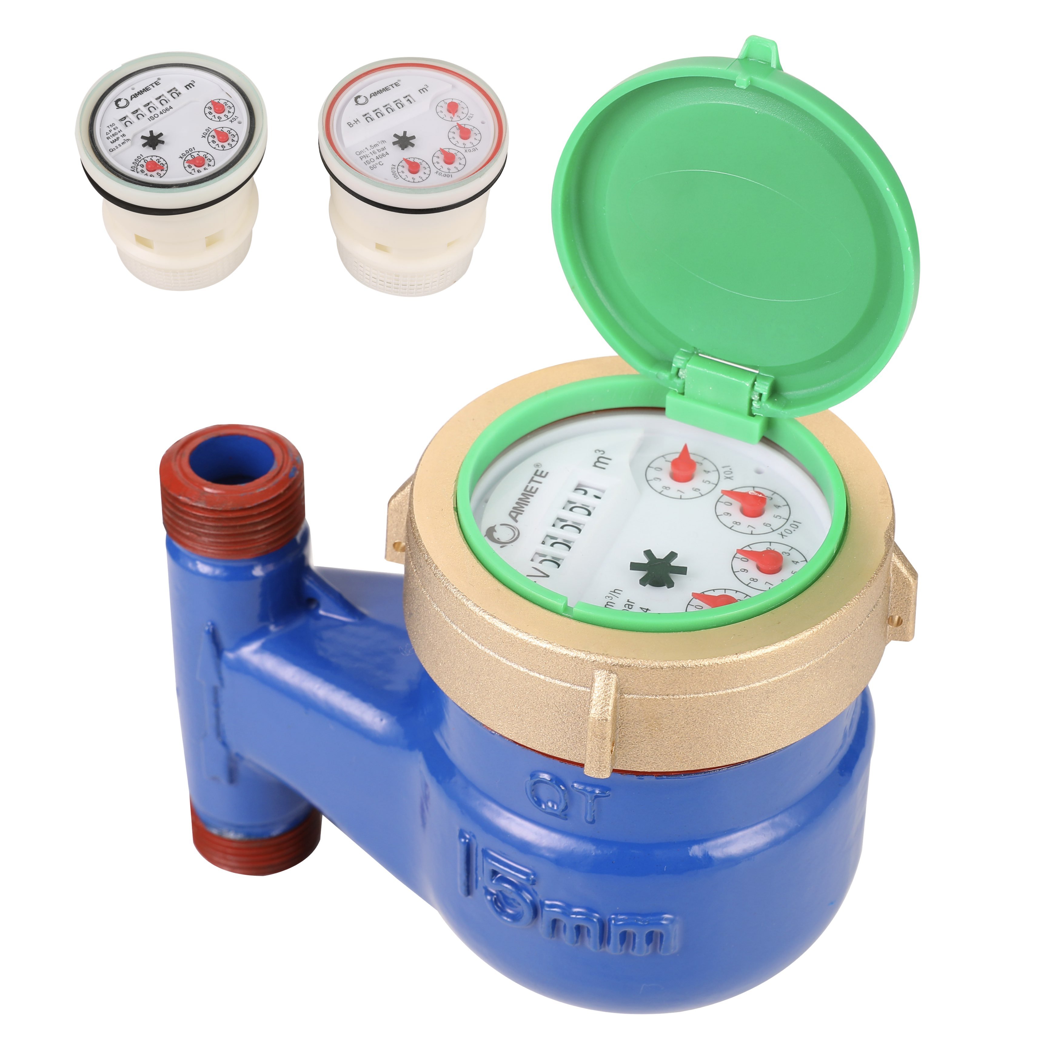 Cast Iron Water Meters Multi Jet Dry Dial Register Water Meter 1/2 Inch for Household Use