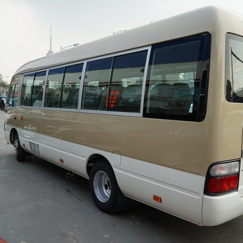 Hot Selling Toyo Coster Bus 2TR Gasoline Engine Used Toyo Coster 23 Seats Uesd Coach Bus Long Distance Bus