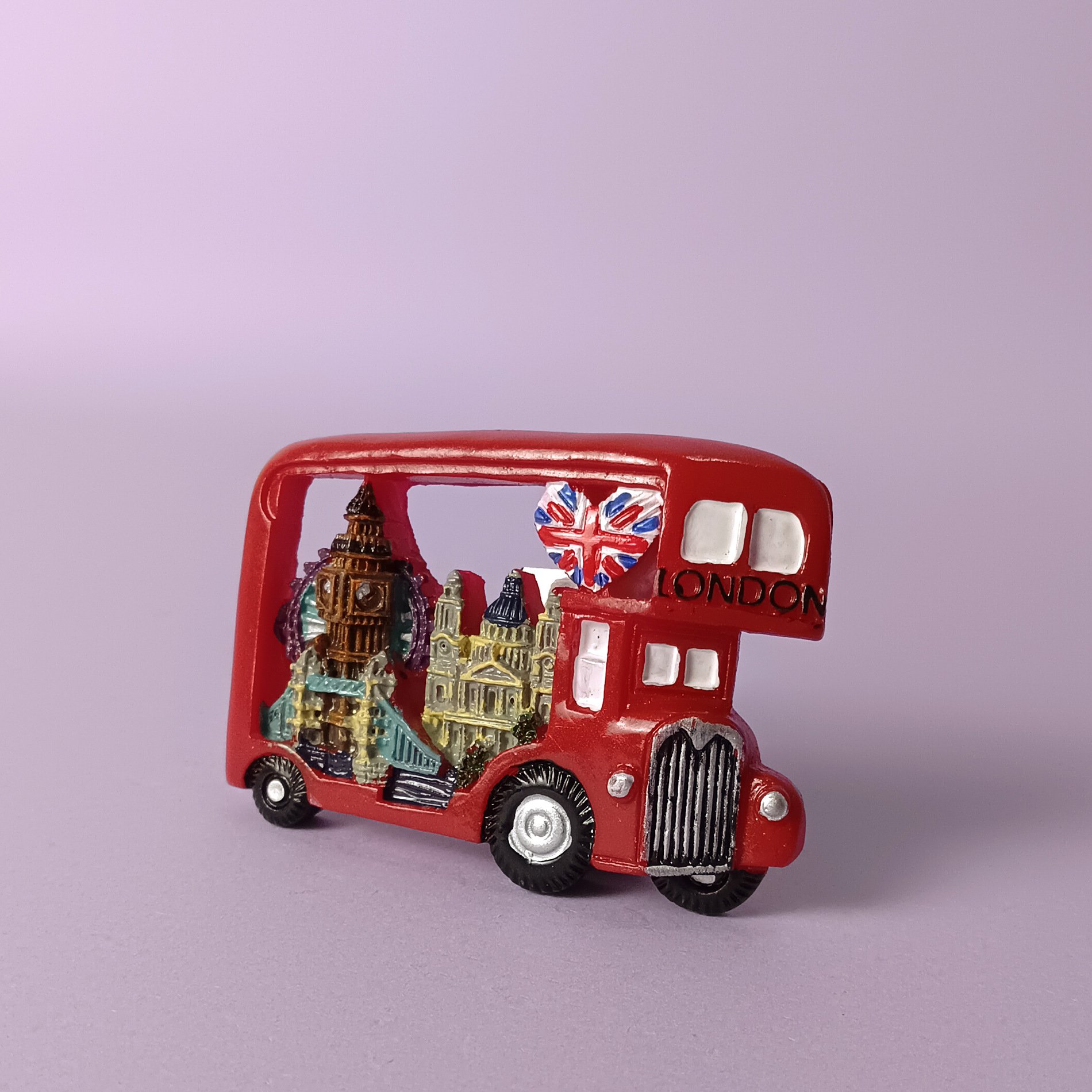 Customized logo British Bus Castle London Bridge Tourist Souvenir City Resin Refrigerator Magnet for Kitchen Decoration
