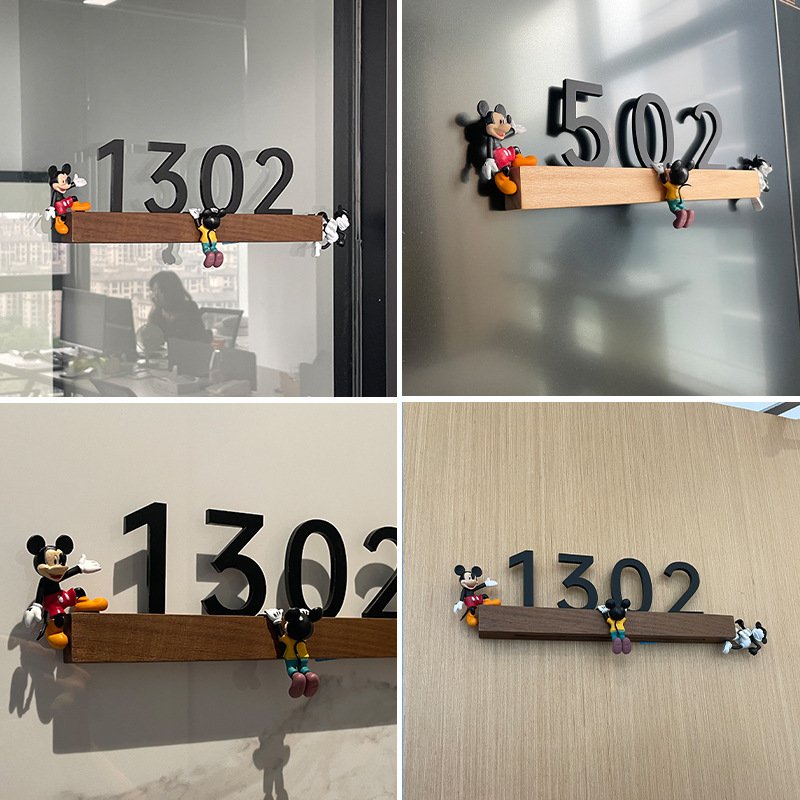Sikatu Sign Custom a Stainless Steel Door Numbers Plaque House Room Number Sign Apartment Door Plate Signs for Hotel Apartment