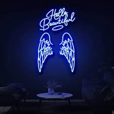 Beautiful Outdoor Neon Sign Hanging Wall RGB Lights Custom Large Neon Sign Wing Neon for Decoration