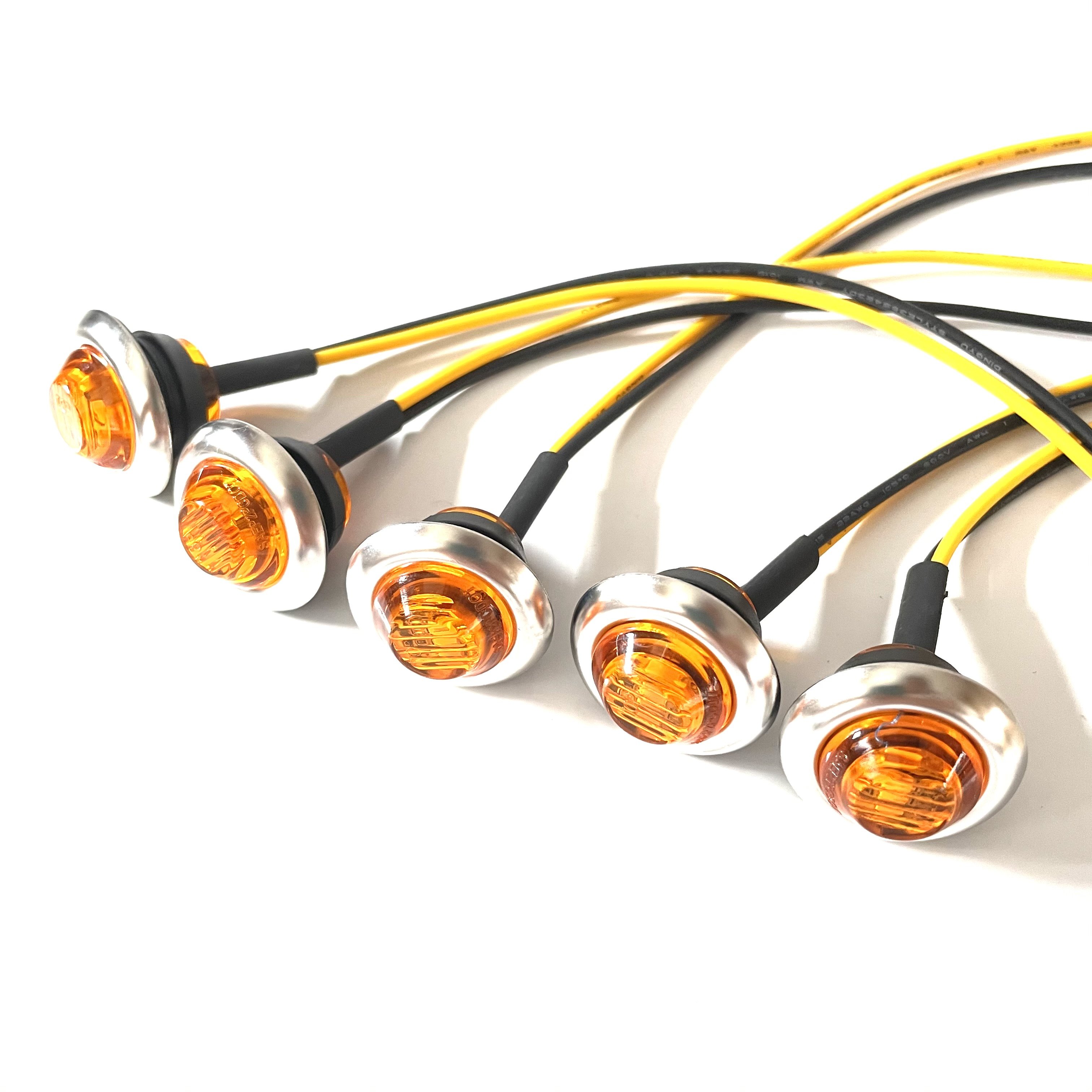 0.75 Inch12v Mini Signal Side Marker Indicators Light Led Clearance Bullet Lights for Truck Trailer Bus Boat Rv Lorry Car Van