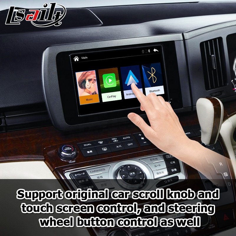 Lsailt Wireless Carplay Android Auto Interface Box for Nissan Elgrand Quest E51 Series3 S3 Support Mirror Link