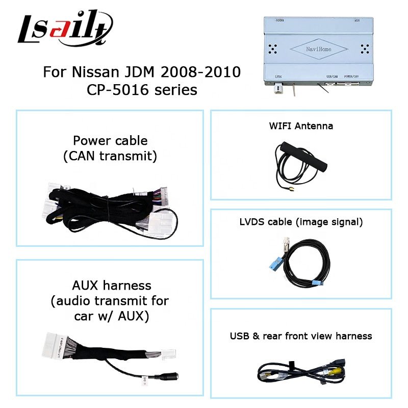 Lsailt Wireless Carplay Android Auto Interface Box for Nissan Elgrand Quest E51 Series3 S3 Support Mirror Link