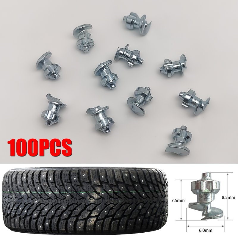 JX110 Carbide Wheel Spikes Bicycle Tire Studs 100pcs with One Tool