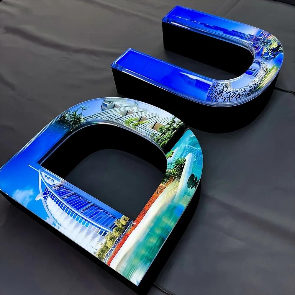 Customizable Sign Business Reception Led Signs 3d Signage Metal Logo Backlit Store Front Sign Channel Letter