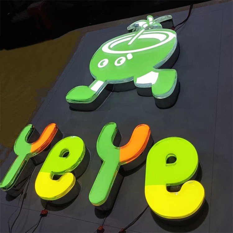 Customizable Sign Business Reception Led Signs 3d Signage Metal Logo Backlit Store Front Sign Channel Letter