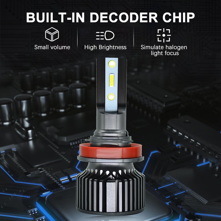 High Standard Best Black H8 H9 H11 Auto Headlamps Car Headlight Lights Aluminum