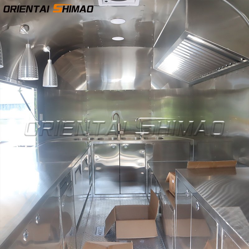High Quality Square Food Trailer Kiosk Snack Coffee Mobile Retail Food Trailers Lunch Baked Potato Cart Food Trucks