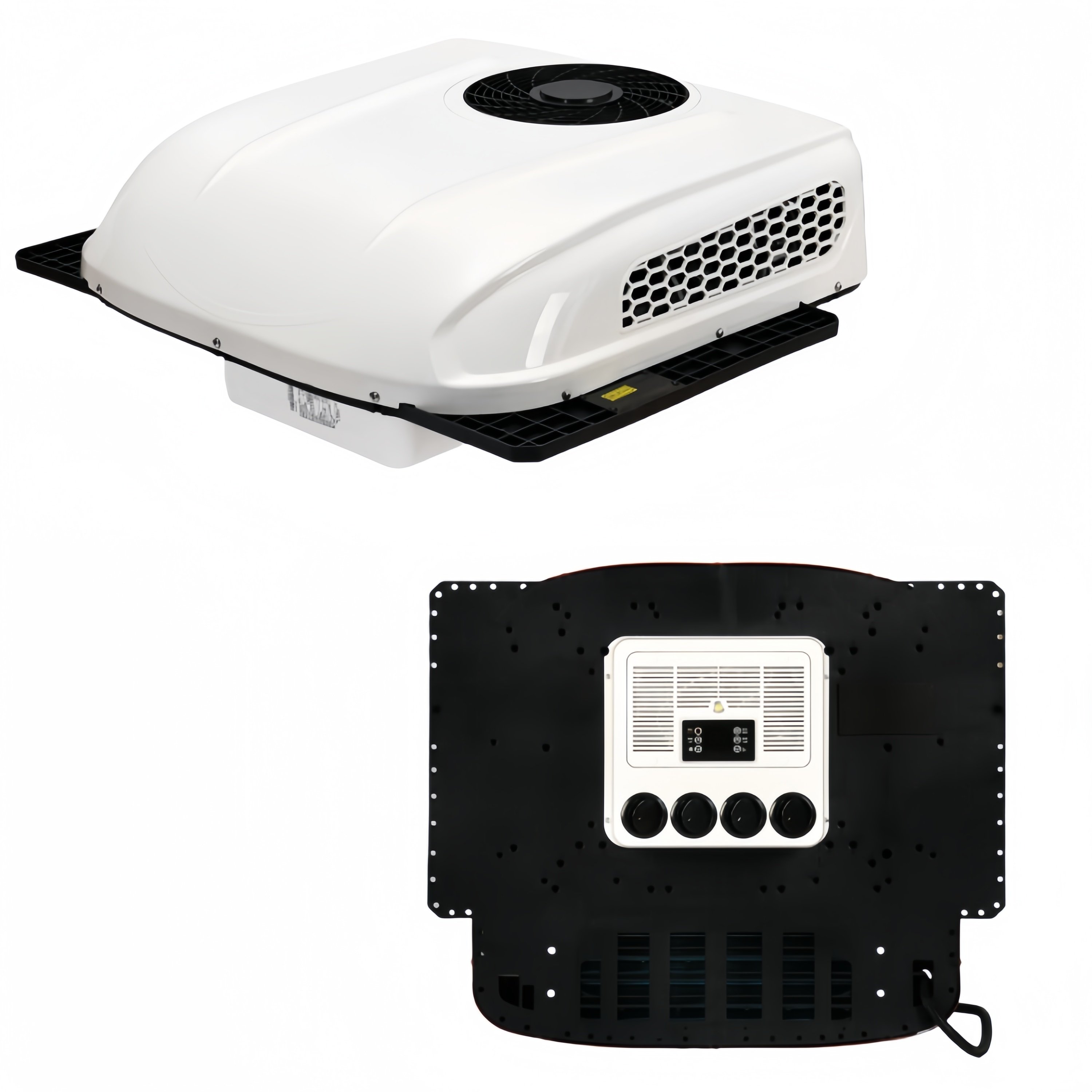 RGFROST Truck Rooftop APU Air Conditioner 12/24 Volt Cabin Camper Car R134A Refrigerant 6200-7200BTU Parking Air Conditioner
