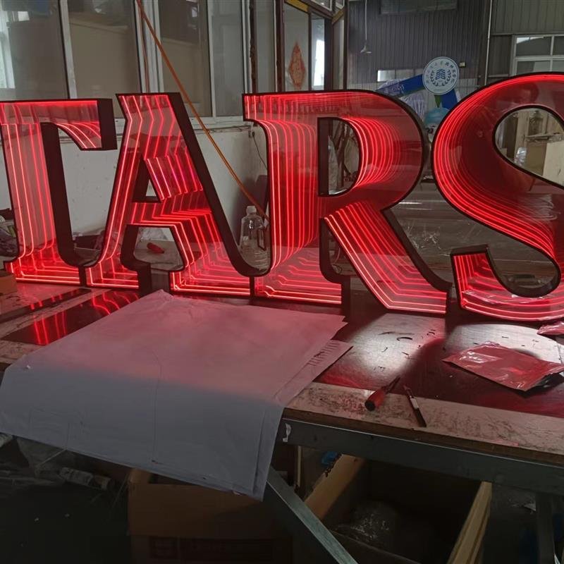 Abyss Mirror Infinite Words Neon Sign PVC Material DC Power Versatile Use Wedding Home Companies Shops Hotels Parks Buildings