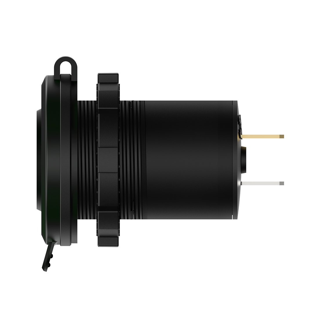 Custom Embedded Two Type C Pd and One Usb Qc 12V 24V Usb Mobile Chargers Charger Outlet Socket for Bus Coach Electric Scooter