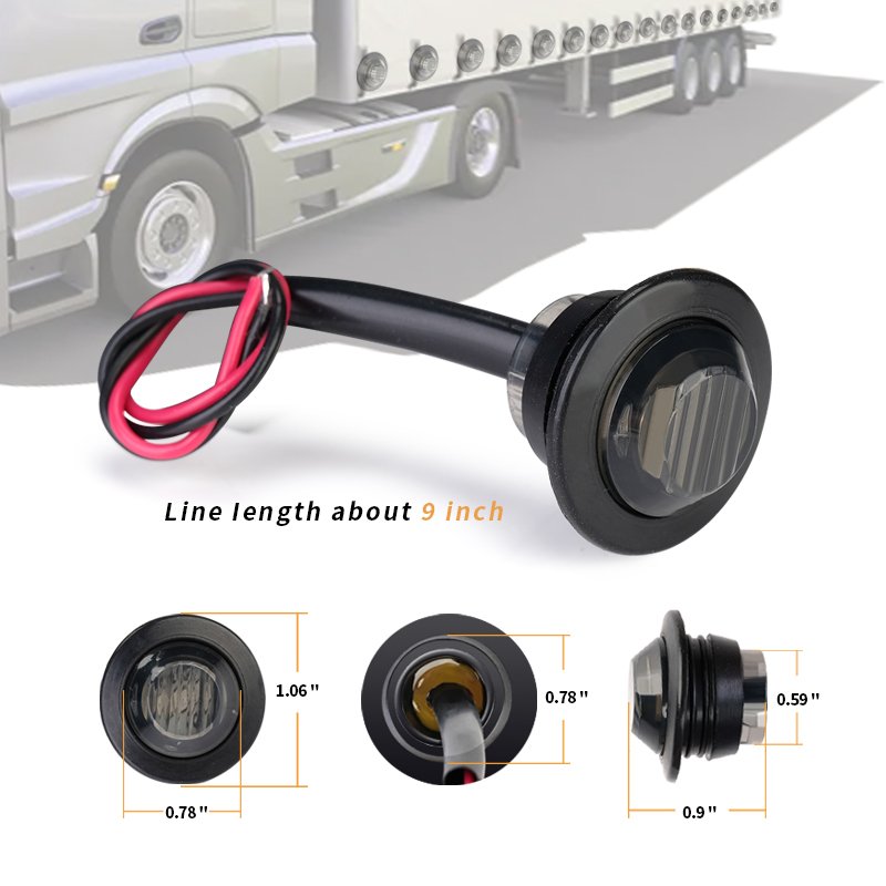 Factory Price Truck Universal Waterproof 12 24 Volt LED Side Marker Light in Stock