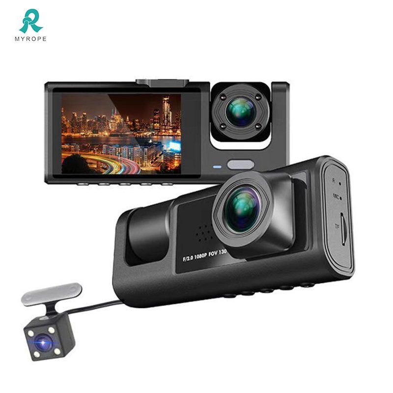 Windshield Camera for Cars Automotive Accessories Vehicle Dashcam 1080P 3 Channel Cameras