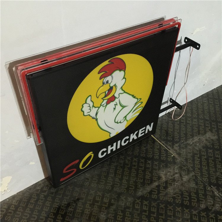 3D Flat Acrylic Light Stainless Steel Letter Signs Waterproof LED Light Box
