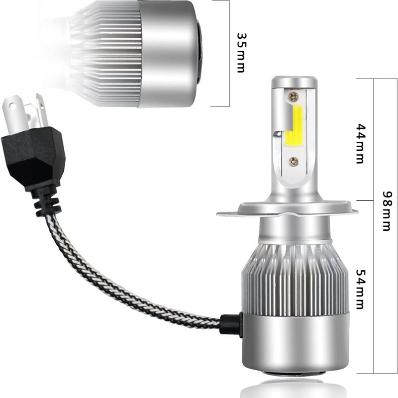 GVIEW C6 High Power LED Headlight Bulb New 3800LM 36W H4 H7 9005 9006 High/Low Beam H11 Car LED Headlights Luces LED
