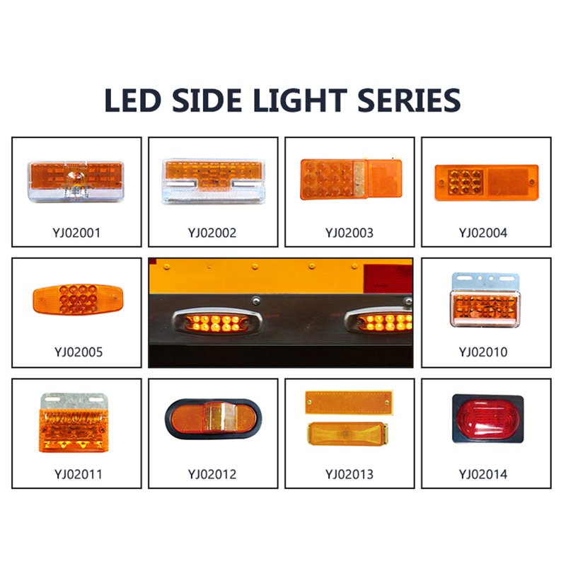 12v-24v Parts Truck Trailer Light Super Bright Round Led Side Marker Truck Tail Light Brake Reverse Led Lamp