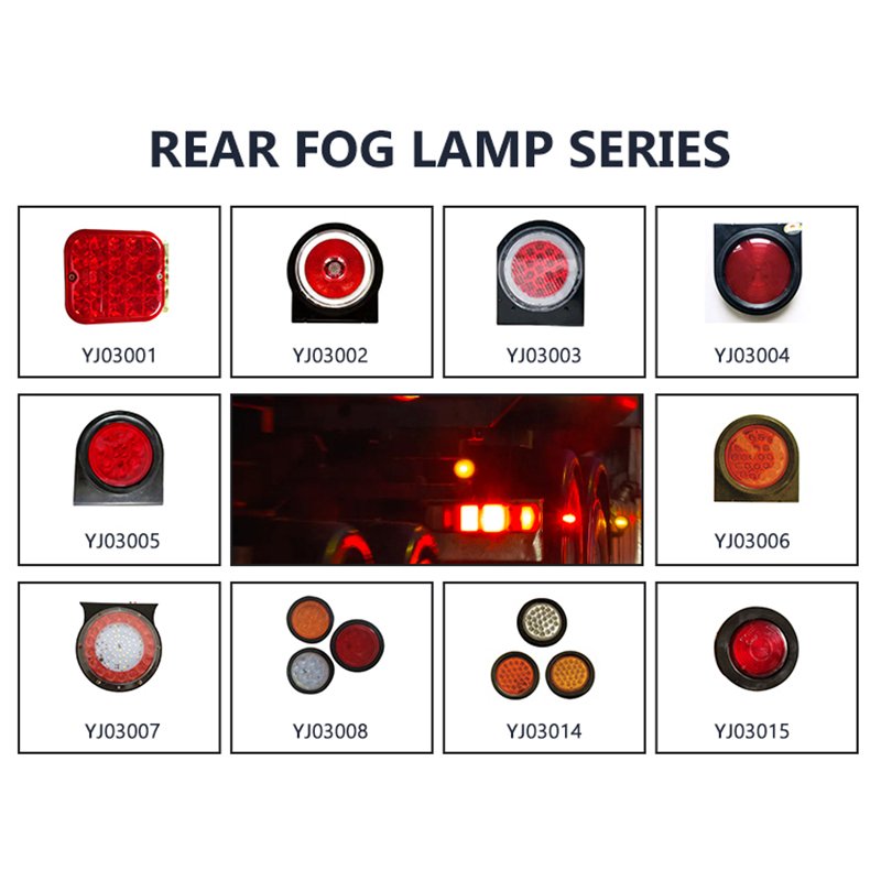 12v-24v Parts Truck Trailer Light Super Bright Round Led Side Marker Truck Tail Light Brake Reverse Led Lamp