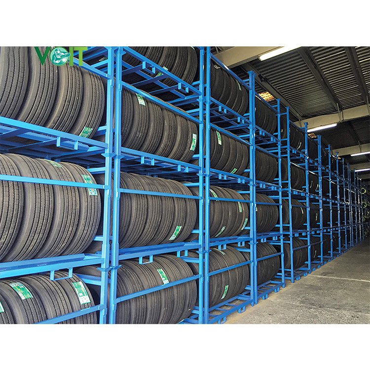 VOIT Heavy Duty Stackable Folding Steel Truck Tire Pallet Rack