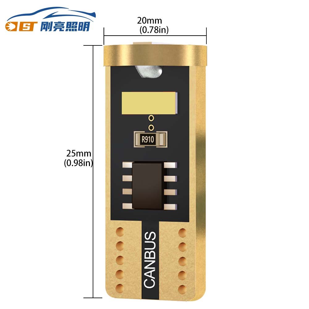 2023 New Model 2055 Chips White Color No Hyperflash 250 Lumen 2.1W T10 W5W Canbus Bulb for Car