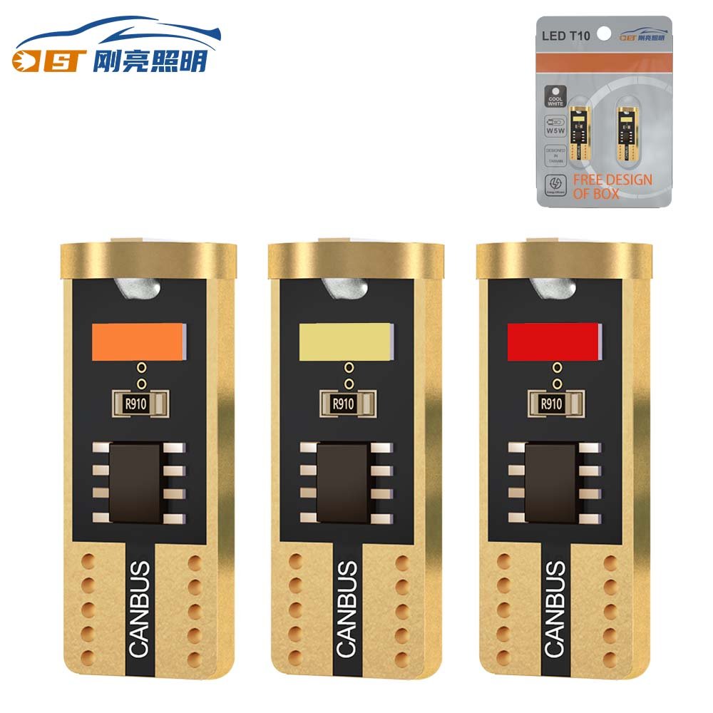 2023 New Model 2055 Chips White Color No Hyperflash 250 Lumen 2.1W T10 W5W Canbus Bulb for Car