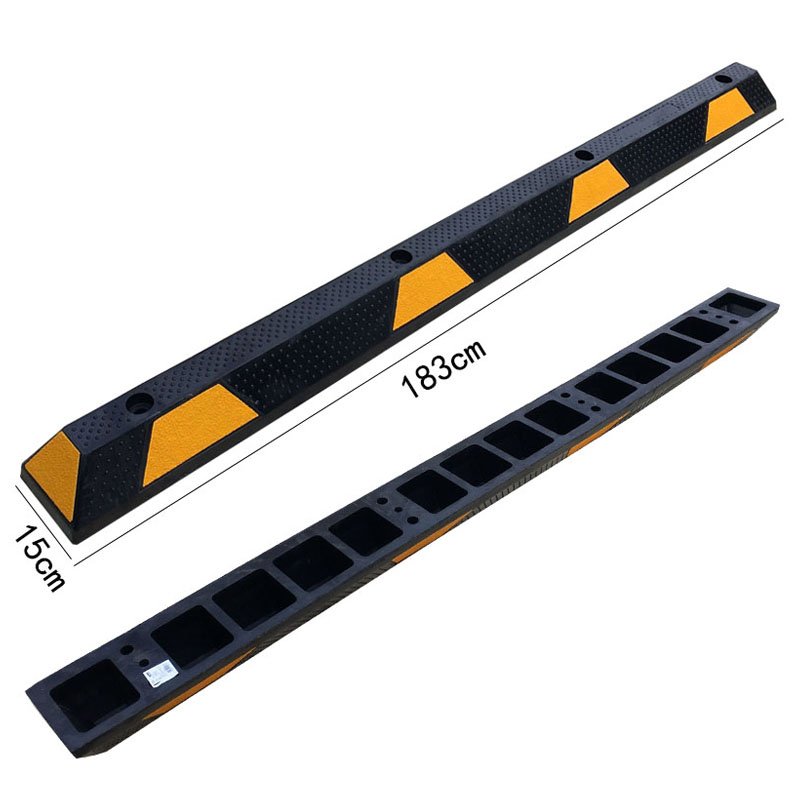 Heavy Duty Vehicle Wheel Stop Rubber Parking Tire Block for Cars, Trucks, Buses, Vans, Trailers, RVs, and Forklifts