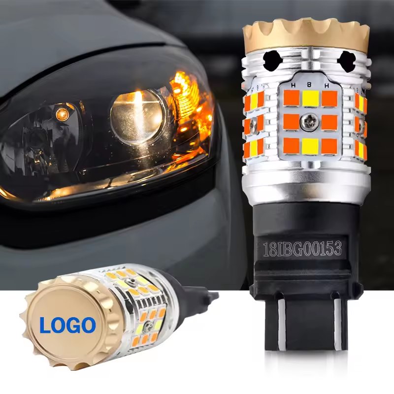 Super Bright 2800lm Car LED Light Bulb 7443 3157 1157 Amber White Color BA15S WY21W Canbus Turn Signal LED Light 12V New