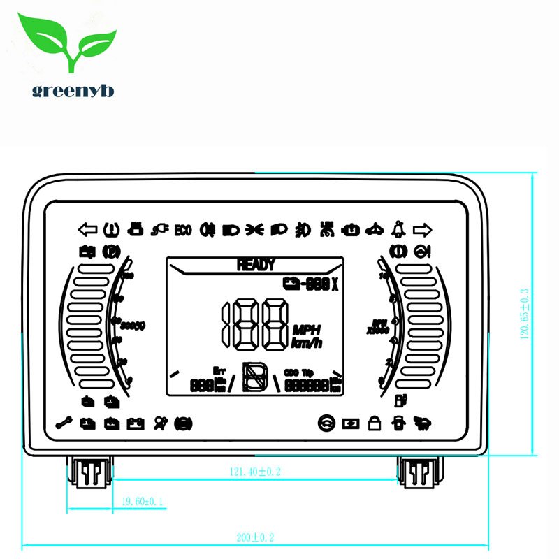 E652 LCD Display Dashboard Accessories Car Dashboard Electric Vehicles Display Cluster