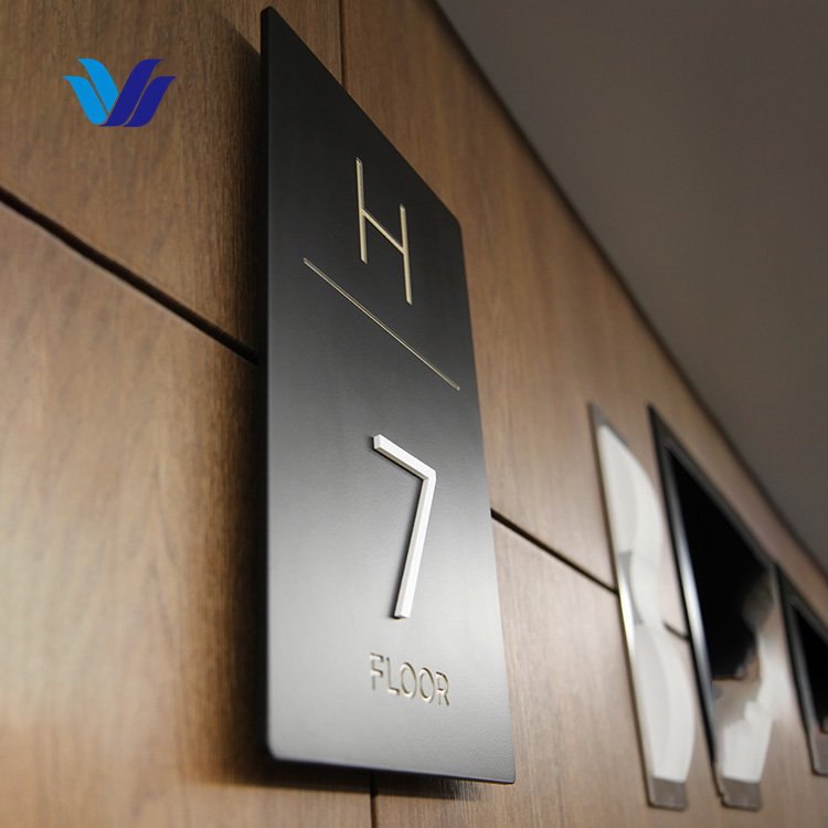 Hongsen Sign Custom Advanced Hotel House Number Metal Signs Backlit LED House Numbers
