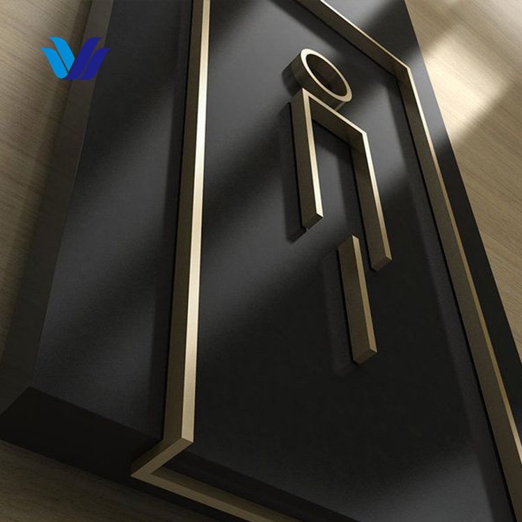 Hongsen Sign Custom Advanced Hotel House Number Metal Signs Backlit LED House Numbers