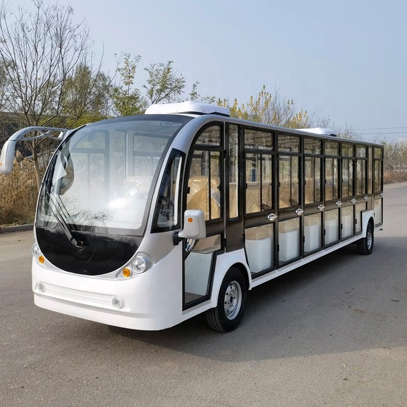 Mini Electric Car Enclosed 23 Seat Electric Tour Car 23 Person 96V Sale Electric Vintage Sightseeing Bus Car