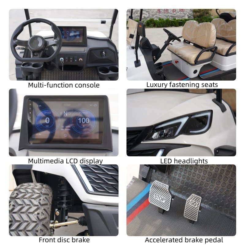 2024 4-Wheel Drive Club Car Buggy with 2+2 Seats Gas or Electric Powered 4 Seat Golf Carts